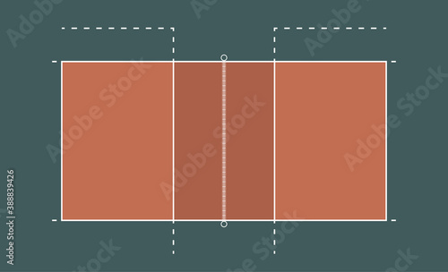 Volleyball Spielfeld Übersichtsplan