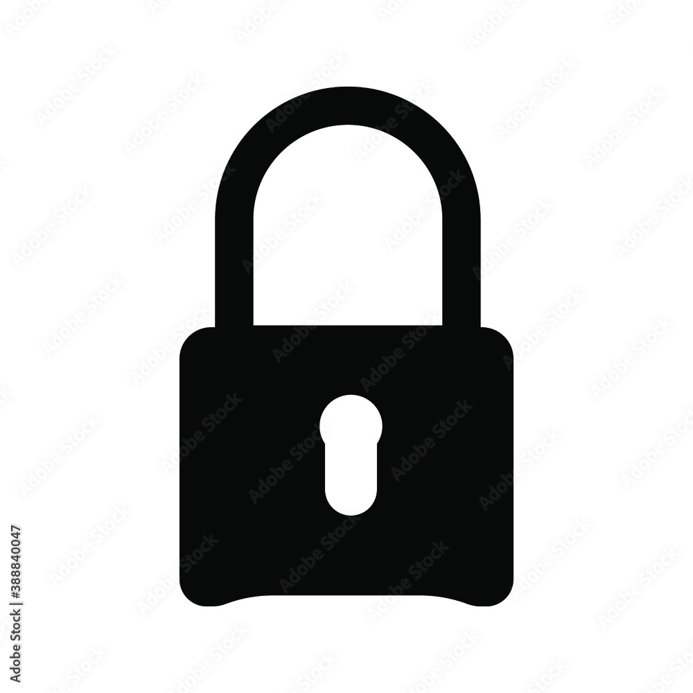 flat illustration of padlock vector icon, security sign symbol. vector illustration flat illustration of padlock vector icon, security sign symbol. vector illustration