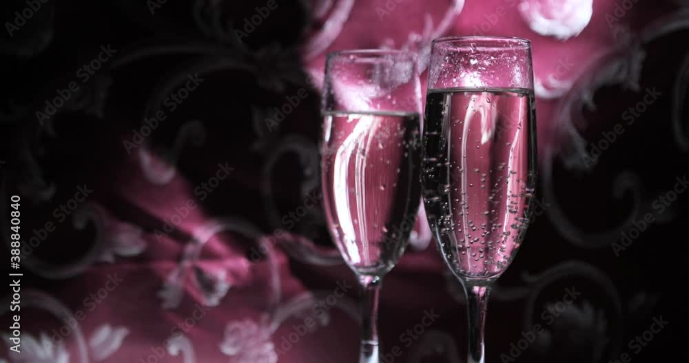 Bubbles in glass of champagne close up Bubbles in glass of champagne close up