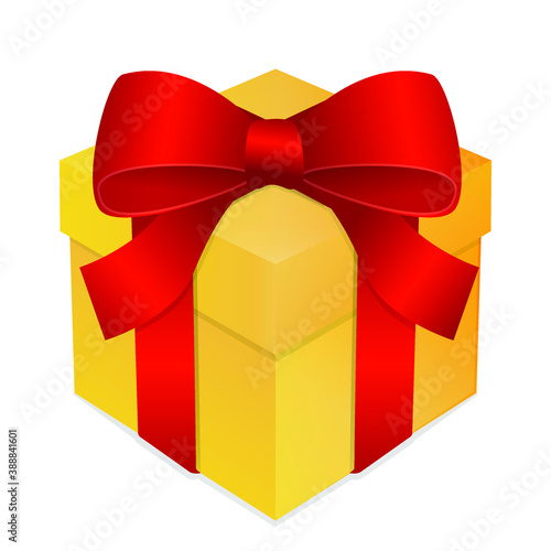 Gift Present Box Emoji. Vector Design Art Christmas. Trendy Communication Chat Elements.