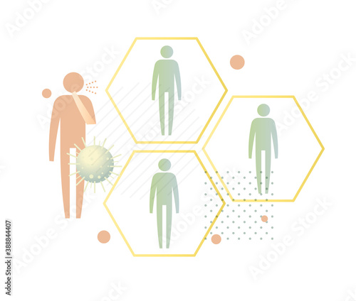Herd Immunity against Coronavirus COVID-19 - Illustration