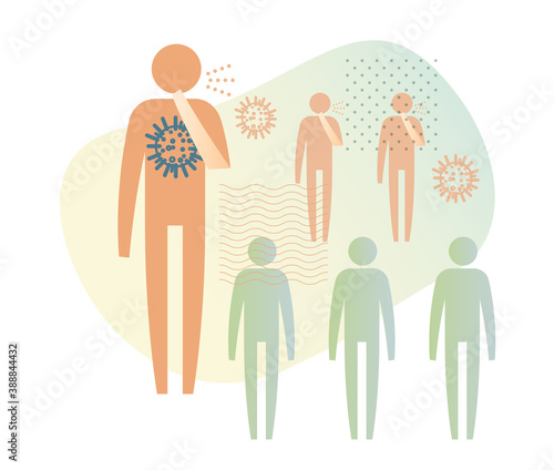 Coronavirus COVID-19 Community Spread - Illustration
