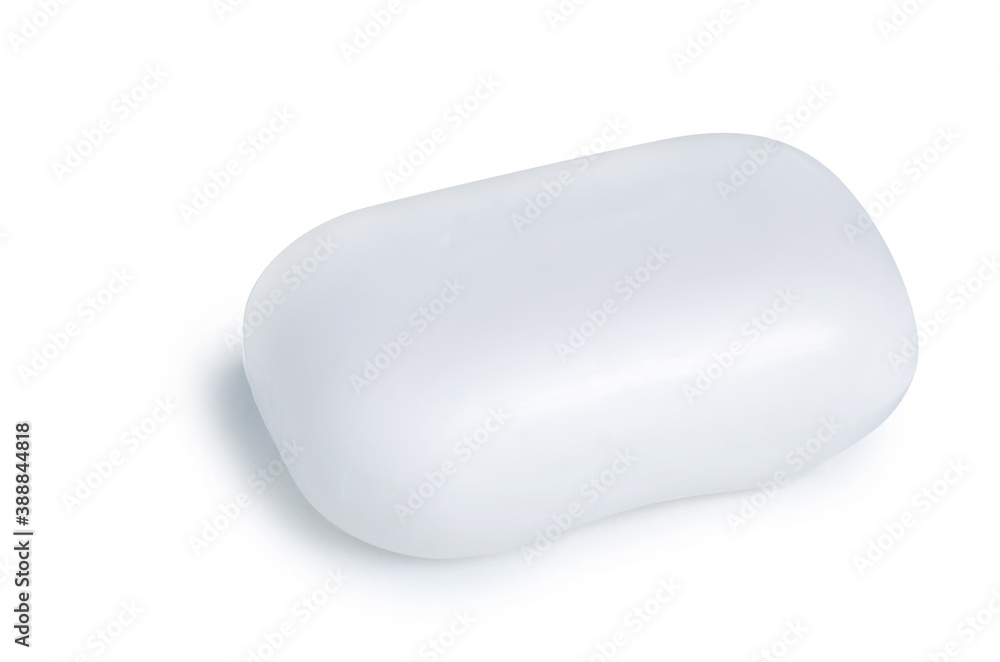 White soap hygiene on white background isolation White soap hygiene on white background isolation