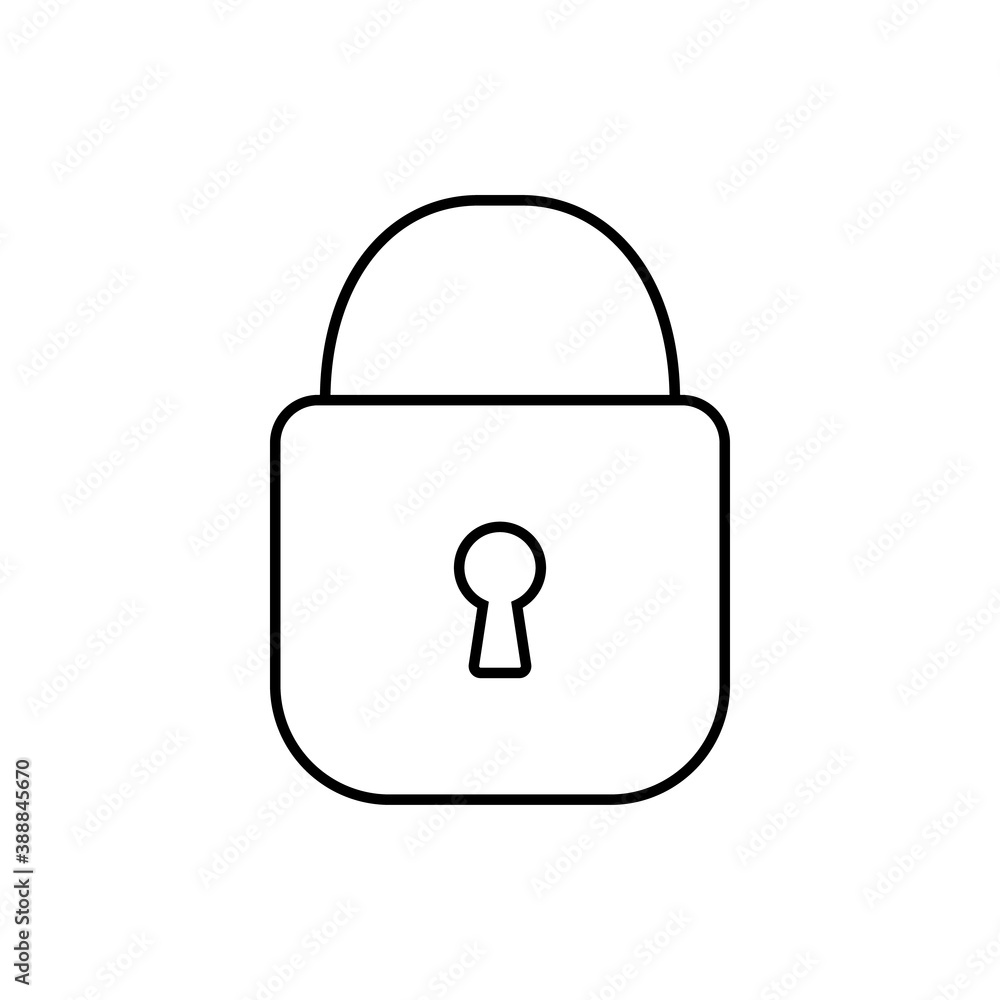 locked icon element of security icon for mobile concept and web apps. Thin line locked icon can be used for web and mobile. Premium icon on white background locked icon element of security icon for mobile concept and web apps. Thin line locked icon can be used for web and mobile. Premium icon on white background