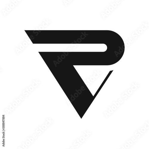 Initial letter vp logo or pv logo vector design templates