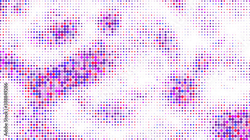 Colored dot array background isolated. Sea wave camouflage from stains. Abstract vector layer for presentation.