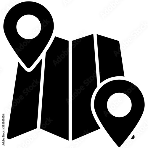

Map of a city where pinpointer pointing to a specific destination, notion for map location
