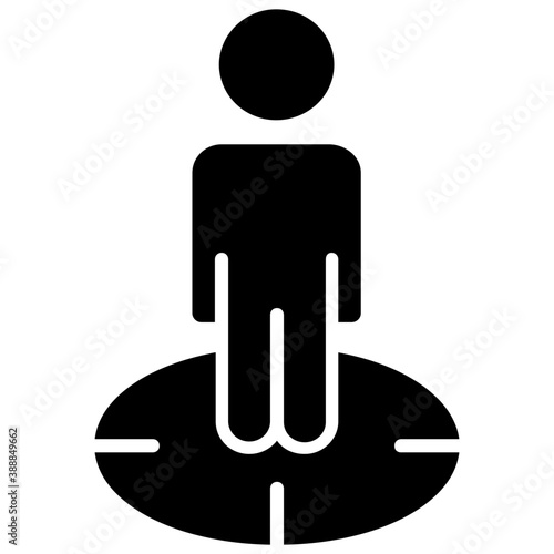 
A person with gps map pin showing user location access concept
