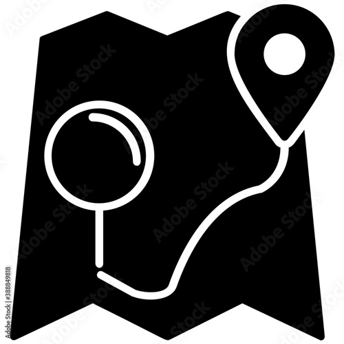 

Map of a city where pinpointer pointing to a specific destination, notion for map location
