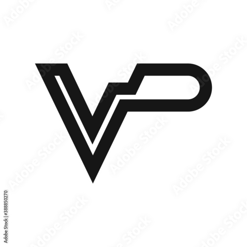 Initial letter vp or pv logo vector design template photo