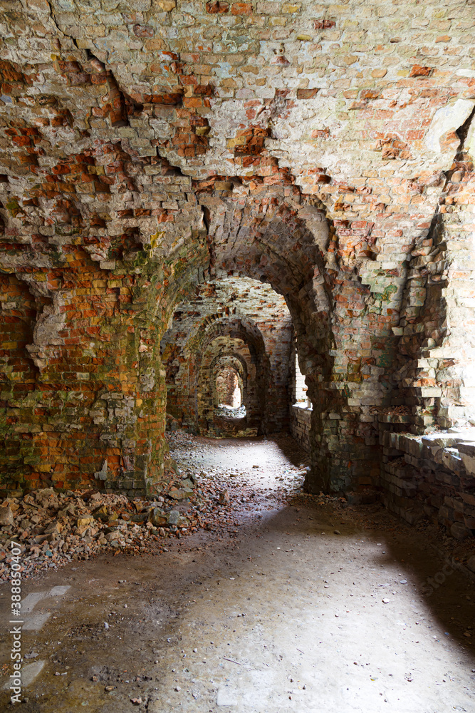 Obraz premium Mystical ruins. Old fort Tarakanovskiy, Rivne region. Ukraine