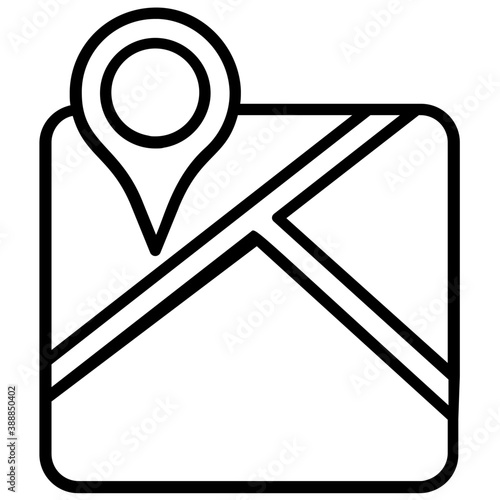 

Map of a city where pinpointer pointing to a specific destination, notion for map location
