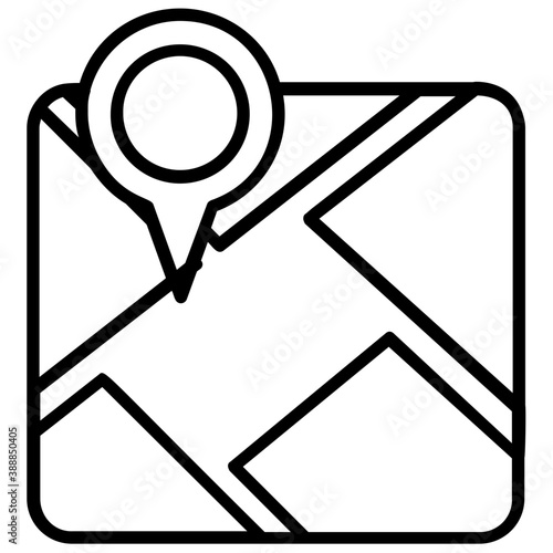 

Map of a city where pinpointer pointing to a specific destination, notion for map location
