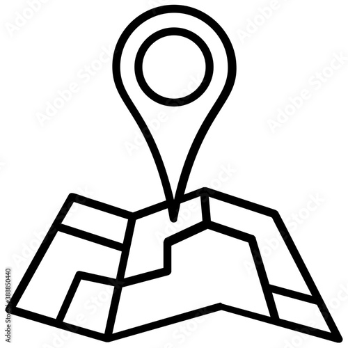

Map of a city where pinpointer pointing to a specific destination, notion for map location
