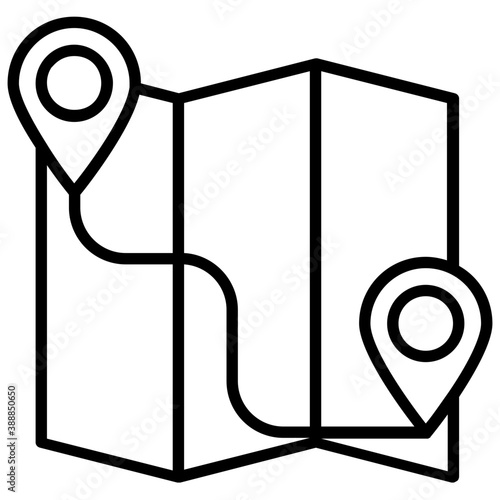 

Map of a city where pinpointer pointing to a specific destination, notion for map location

