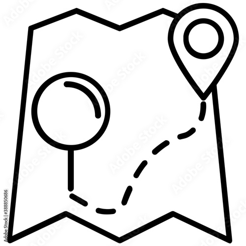 

Map of a city where pinpointer pointing to a specific destination, notion for map location
