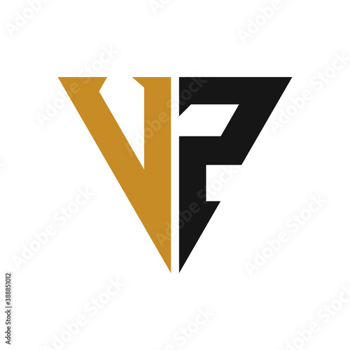 Initial letter vp logo or pv logo vector design template photo