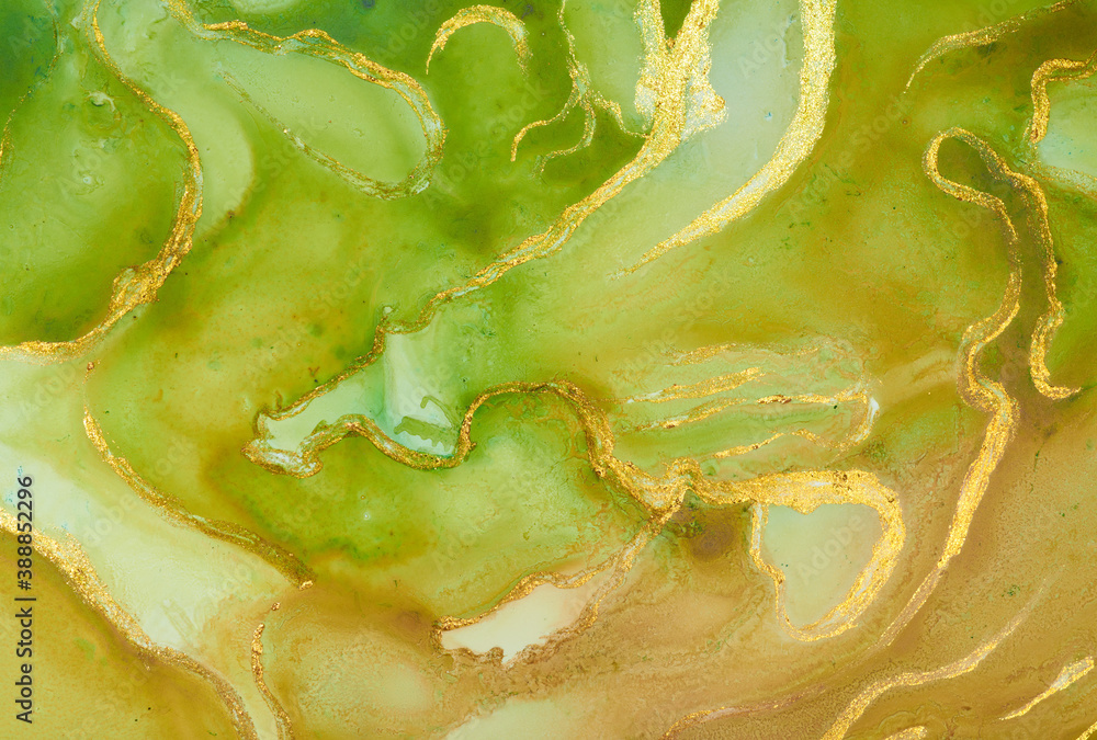 Obraz premium Fluid Art . Modern аbstract colorful background, wallpaper. Mixing acrylic paints. Marble texture. Alcohol ink colors translucent