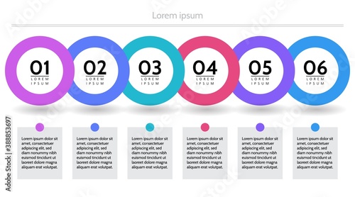 Business data visualization. Process chart. Graph elements , diagram with steps, options. Vector template for presentation. Creative concept for infographic isolated illustration.