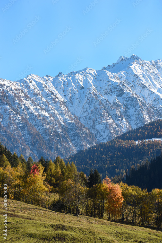 colori autunno montagna neve 