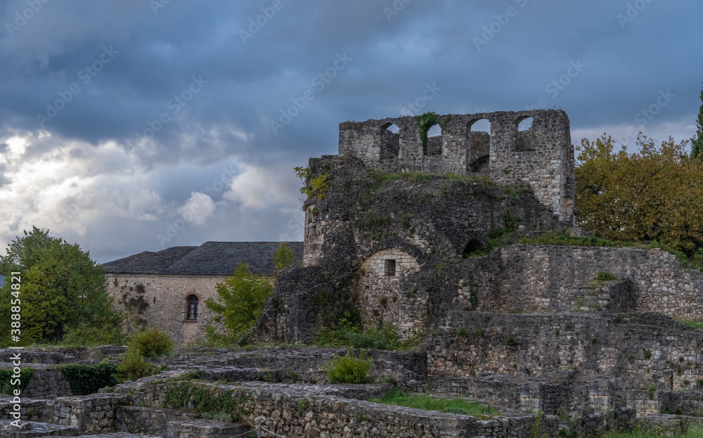 Ruins of the Ioannina (Yannena) castle, capital and largest city of Epirus in north-western Greece.