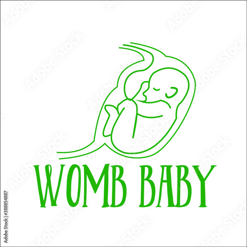 Fototapeta Naklejka Na Ścianę i Meble -  Womb Baby logo exclusive design inspiration