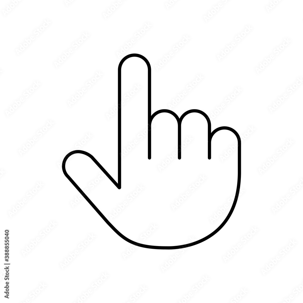 hand cursor icon element of e-commerce icon for mobile concept and web apps. Thin line hand cursor icon can be used for web and mobile. Premium icon on white background hand cursor icon element of e-commerce icon for mobile concept and web apps. Thin line hand cursor icon can be used for web and mobile. Premium icon on white background