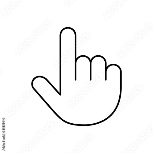 hand cursor icon element of e-commerce icon for mobile concept and web apps. Thin line hand cursor icon can be used for web and mobile. Premium icon on white background