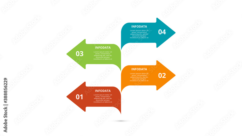Abstract arrows of graph, diagram with 4 steps, options, parts or processes. Vector business template for presentation Abstract arrows of graph, diagram with 4 steps, options, parts or processes. Vector business template for presentation