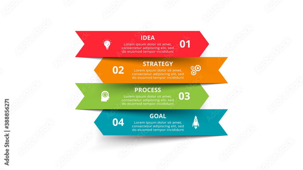 Abstract arrows of graph, diagram with 4 steps, options, parts or processes. Vector business template for presentation Abstract arrows of graph, diagram with 4 steps, options, parts or processes. Vector business template for presentation