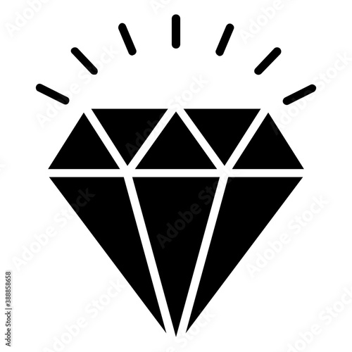  A sparkling cubic crystal jewel is graphically designed to make an icon for diamond 