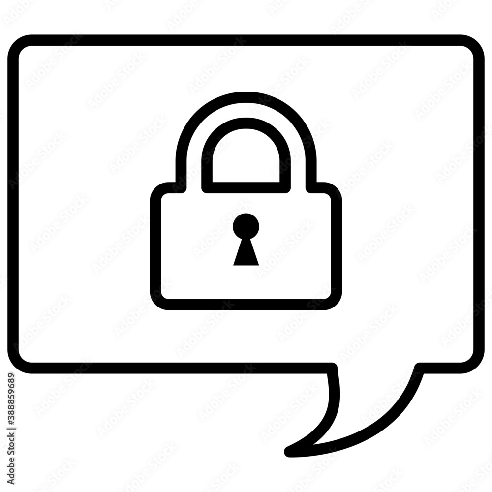 Speech bubble and padlock together showing infographic for hundred percent security
Speech bubble and padlock together showing infographic for hundred percent security
