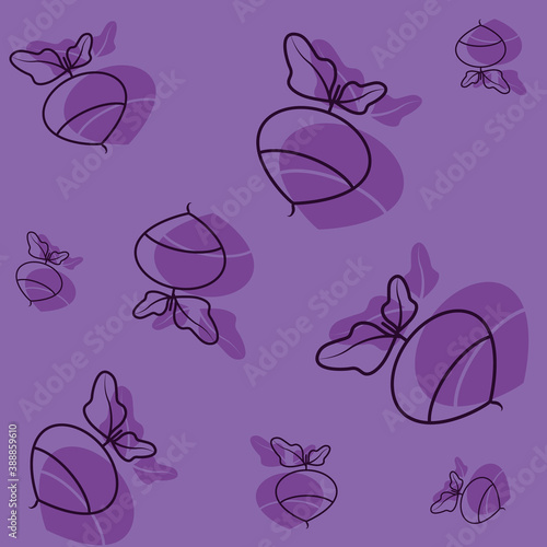 purple radish pattern, colorful design