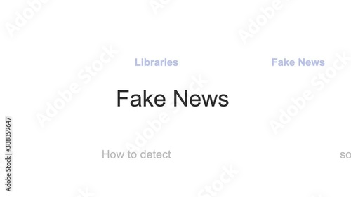 Highlighted Fake News typography for social and news media or marketing concept. 4k footage. Can be used as illustrative for websites or other resources.
