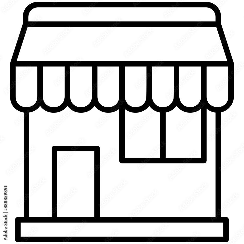 Pictorially designed building with cute roof, glass windows and wooden gate to describe online store icon
Pictorially designed building with cute roof, glass windows and wooden gate to describe online store icon