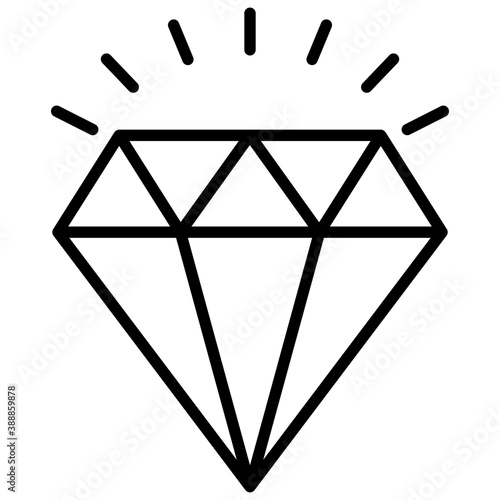 
A sparkling cubic crystal jewel is graphically designed to make an icon for diamond
