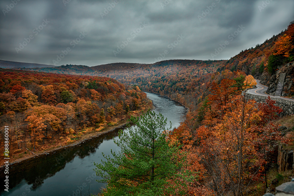 More of Fall foliage colors. Delaware River Valley, Hawk's Nest (NY side)