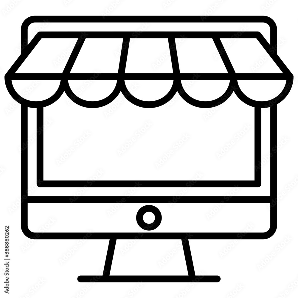 
Prototype of a web page with cursor and so many options for shopping, best icon to commemorate online shopping concept  
