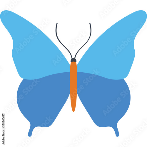 
Finest design icon for blue lepidoptera butterfly 
