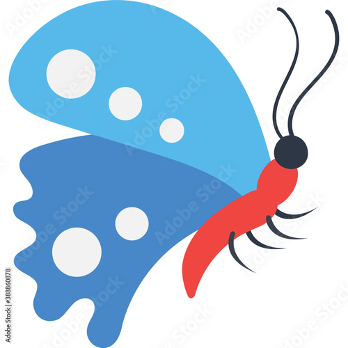 
Finest design icon for blue lepidoptera butterfly 

