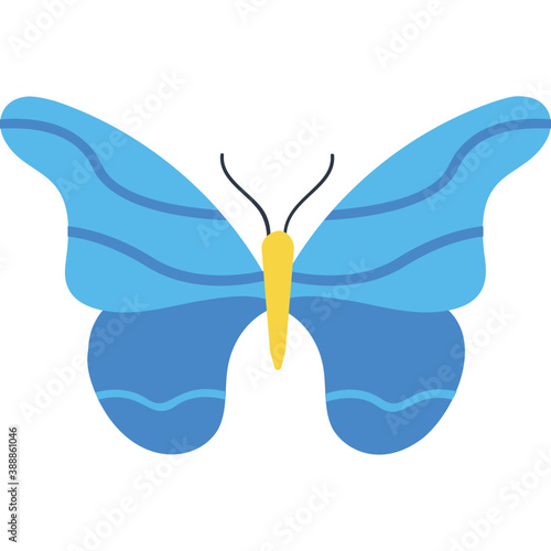 
Finest design icon for blue lepidoptera butterfly 
