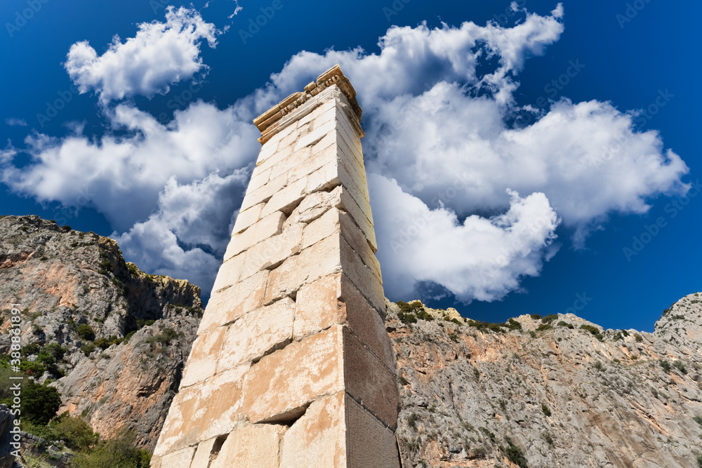 Archeological site of Delphi, Greece, a sacred precinct in ancient times that served as the seat of Pythia, the major oracle who was consulted about important decisions
Archeological site of Delphi, Greece, a sacred precinct in ancient times that served as the seat of Pythia, the major oracle who was consulted about important decisions