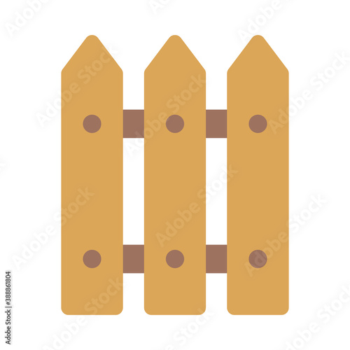 fence wooden flat style icon
