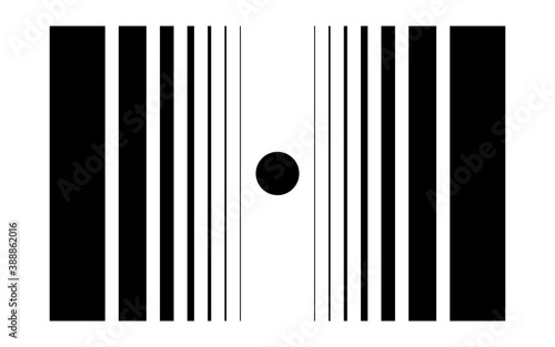 Принти на полотні The Doppler effect illustration with circle and stripes