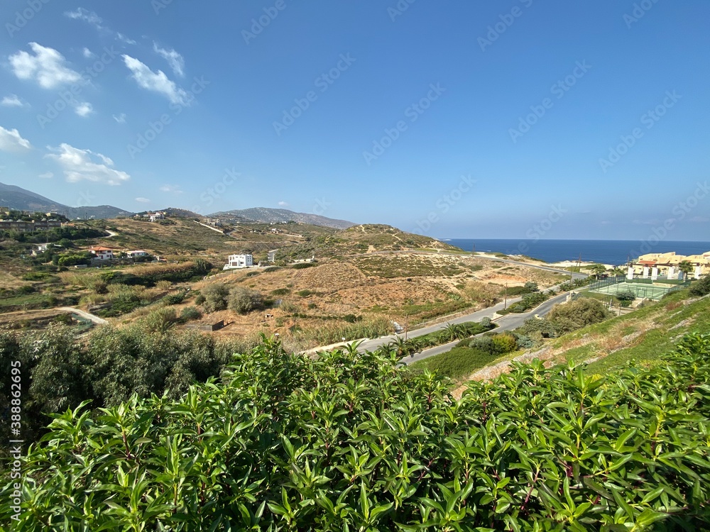 View from a hill in Crete