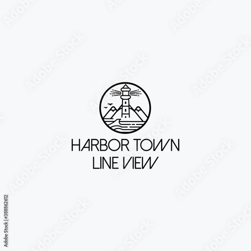 Harbor Town line view logo exclusive design inspiration