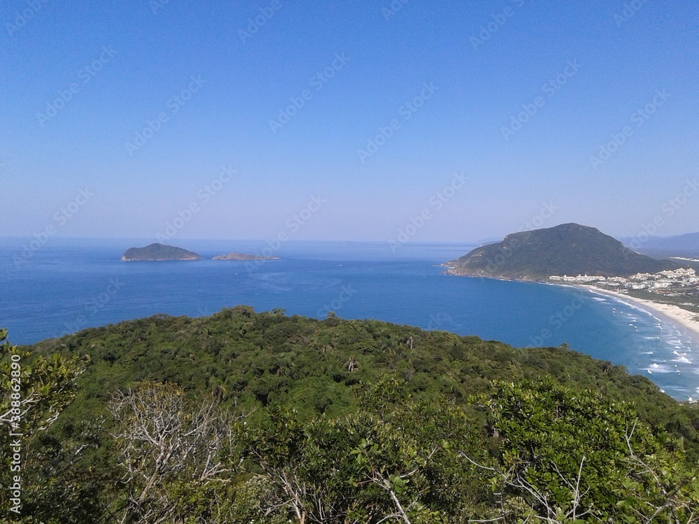 Ilha, mar, litoral, céu azul, natureza