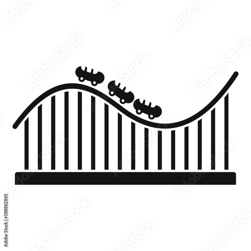 Speed roller coaster icon. Simple illustration of speed roller coaster vector icon for web design isolated on white background