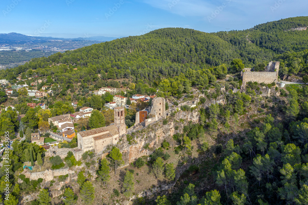 Gelida Castle in the province of Barcelona Spain
