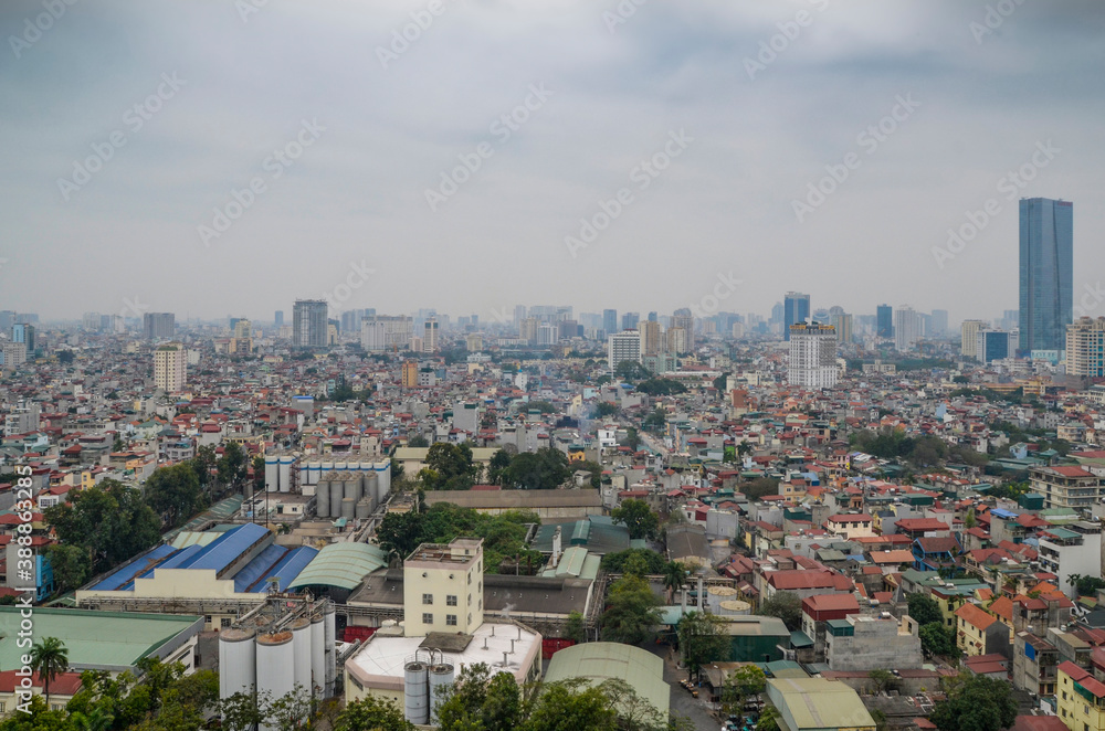 Gloomy morning. View from above. Hanoi. Vietnam.